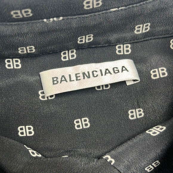 Authentic Balenciaga Men’s Collared Button Down Shirt with BB Monogram ❣️ - Picture 7 of 9